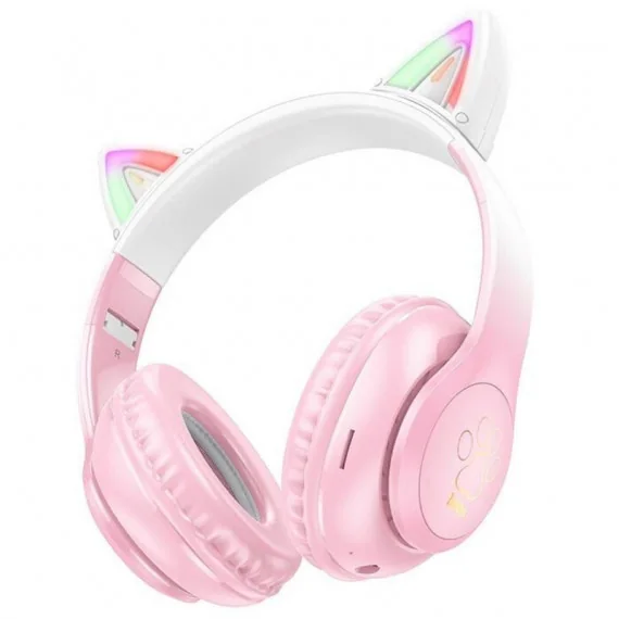 W42 AURICULAR BLUETOOTH OREJAS DE GATO CHERRY BLOSSOM