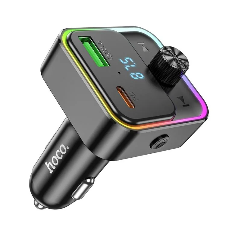 E81 FANTASY TRANSMISOR P/AUTO PD30W+QC3.0 BT+FM LED RGB NEGRO