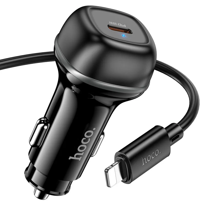 Z58 CARGADOR P/AUTO T-C A IP NEGRO