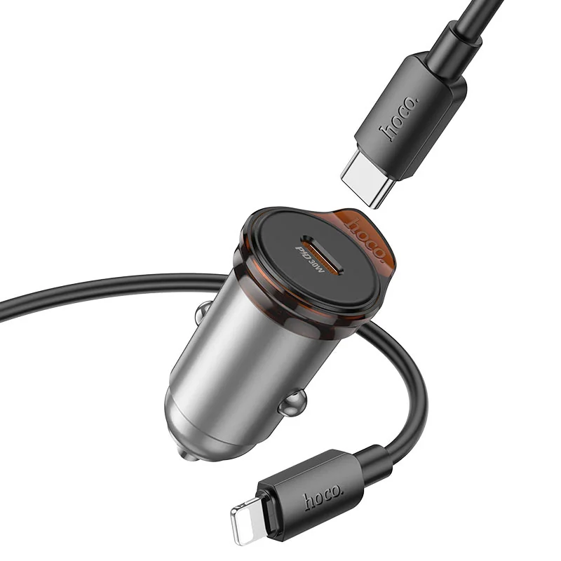 NZ16 CARGADOR P/AUTO T-C A IP GRIS 30W