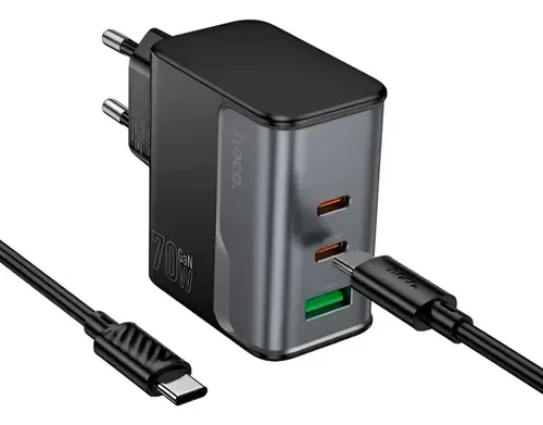 CS75A 70W STAR SPEED SOLO PUERTO CARGADOR PD CARGA RAP 2TC 1USB NEGRO