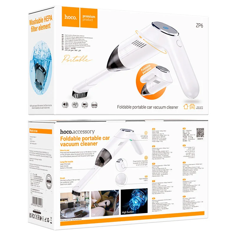 ZP6 SPEED ASPIRADORA PORTATIL PARA AUTO WHITE