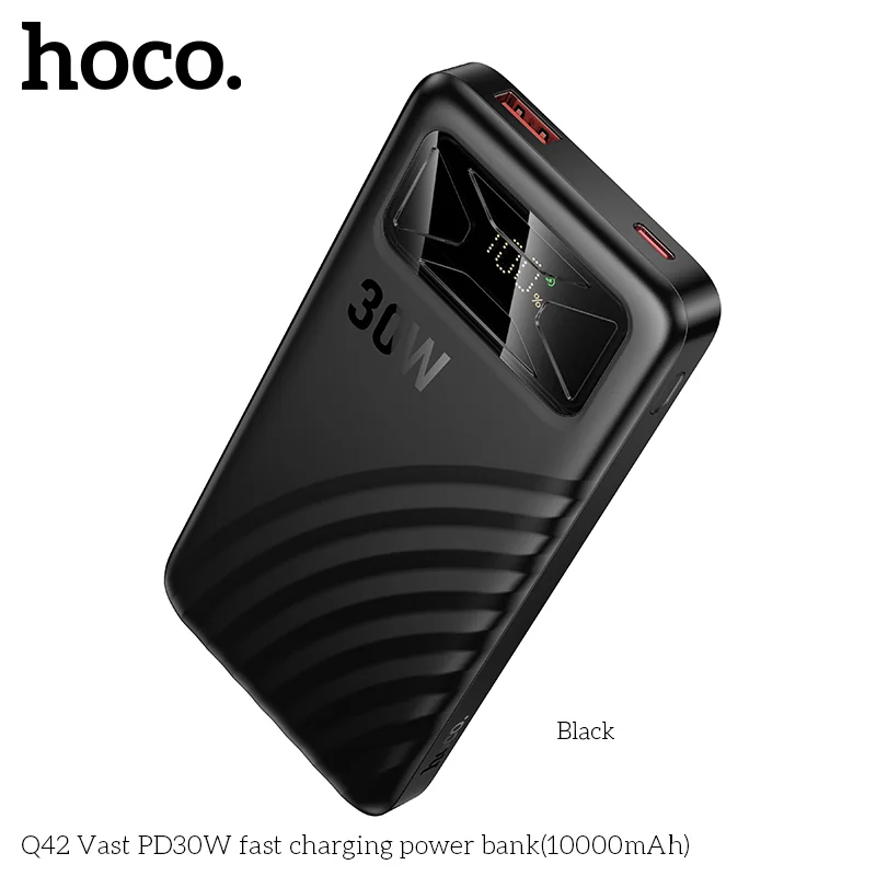 Q42 VAST PD30W CARGA RAPID CARGADOR PORTATIL(10000MAH)NEGRO