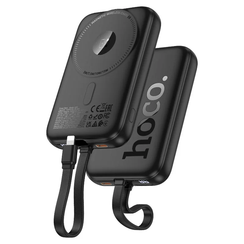 Q35 CARGADOR PORTATIL+CABLE NEGRO